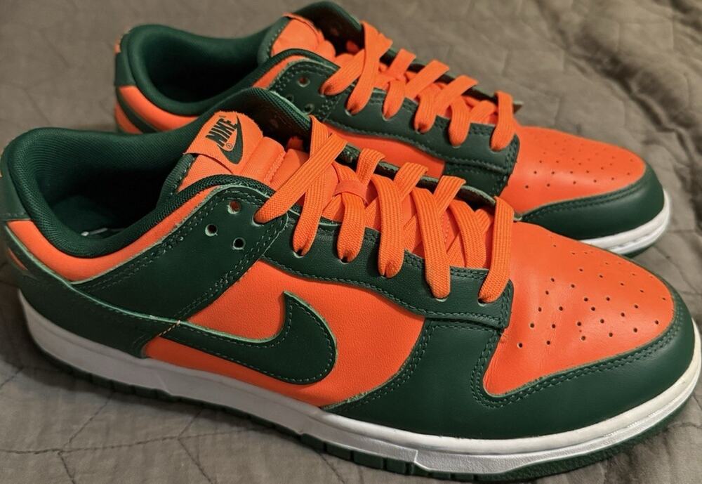 Nike Dunk Low Miami Hurricanes 10.5 Men's